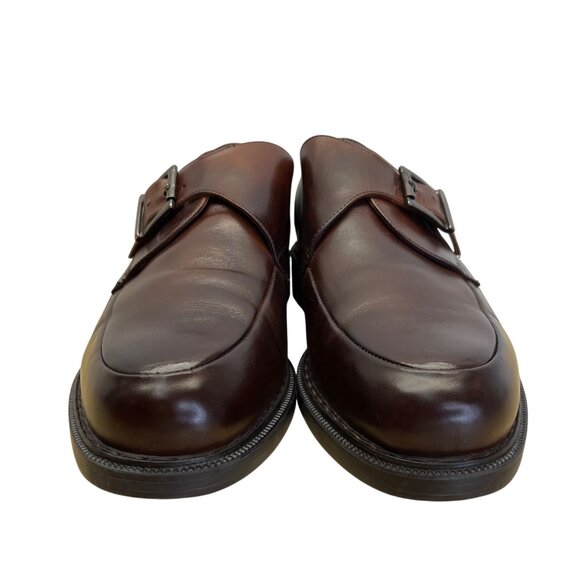 Johnston & Murphy Burrell Dark Mahogany Leather Monk Strap Shoes Size 12M - Picture 2 of 12